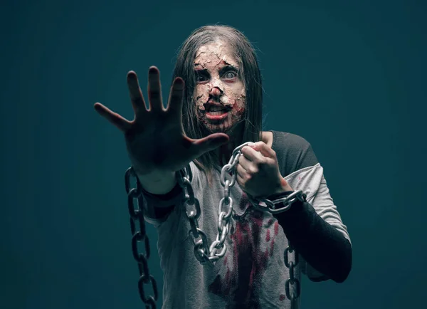 Dead Woman Zombie Horror Halloween Concept — Stock Photo, Image