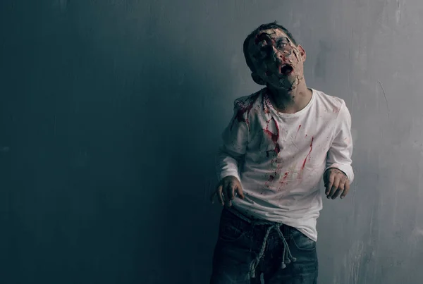 Zombie Ragazzo Morto Horror Concetto Halloween — Foto Stock