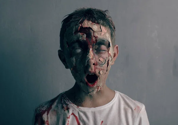 Zombie Ragazzo Morto Horror Concetto Halloween — Foto Stock