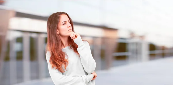 young pretty girl full body with a goofy, dumb, silly look, feeling shocked and confused at a recent realization, not really understanding an idea.