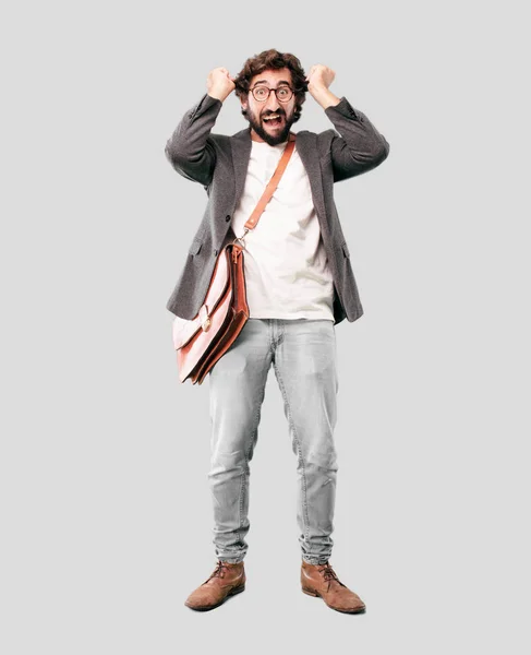 Νέος Γένια Επιχειρηματίας Φορώντας Σακάκι Απογοήτευση Έκφραση — Φωτογραφία Αρχείου