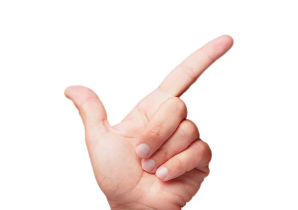 Isolated Male Hand Pointing Gesture — Stock Photo, Image