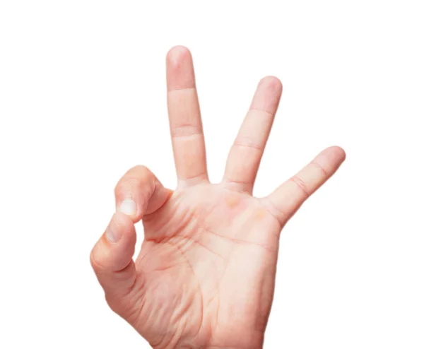 Isolated Male Hand All Right Okay Sign — Stock Photo, Image