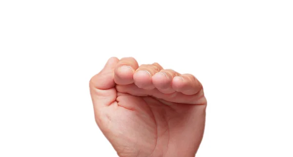 Απομονωμένη Αρσενική Χέρι Κρατήστε Χειρονομία — Φωτογραφία Αρχείου