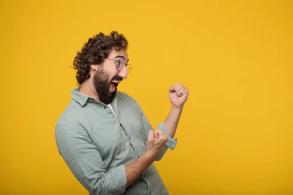 Young Bearded Businessman Expressing Concept — Stock Photo, Image