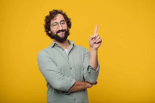 Young Bearded Businessman Expressing Concept — Stock Photo, Image