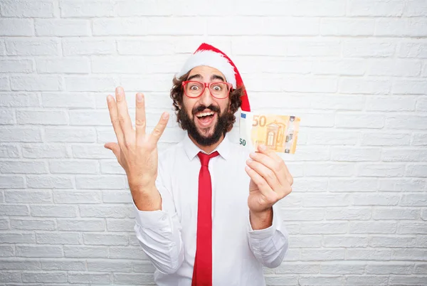 Joven Haciendo Gestos Concepto Navidad — Foto de Stock