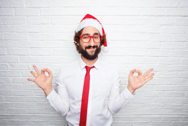 Joven Haciendo Gestos Concepto Navidad — Foto de Stock