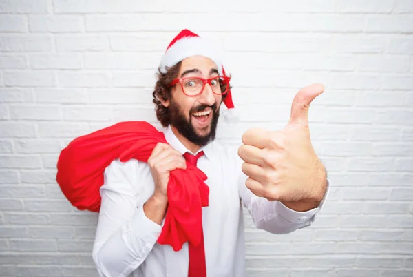 Joven Haciendo Gestos Concepto Navidad —  Fotos de Stock