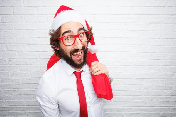 Junger Mann Gestikuliert Weihnachtskonzept — Stockfoto