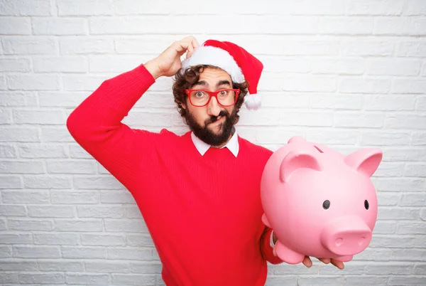 Joven Haciendo Gestos Concepto Navidad — Foto de Stock