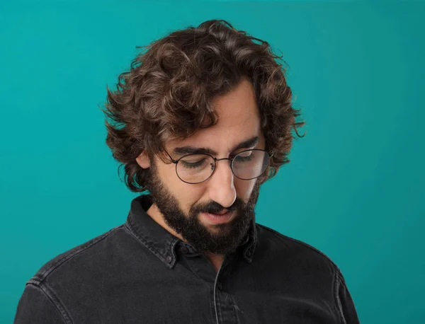 Young Cool Bearded Man Posing — Stock Photo, Image