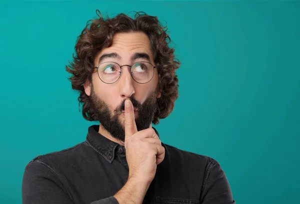 Young Cool Bearded Man Posing — Stock Photo, Image