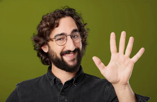 Young Cool Bearded Man Posing — Stock Photo, Image