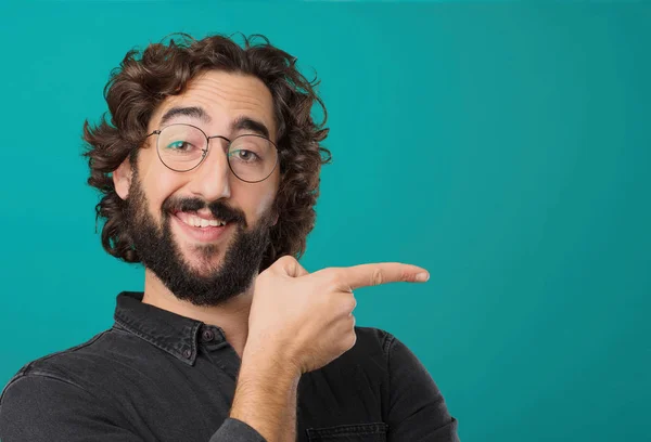 Young Cool Bearded Man Posing — Stock Photo, Image