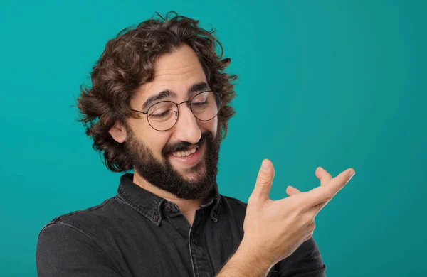 Young Cool Bearded Man Posing — Stock Photo, Image