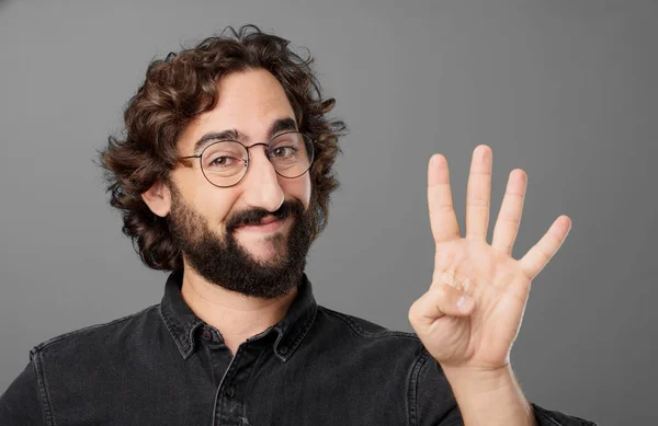 Young Cool Bearded Man Posing — Stock Photo, Image