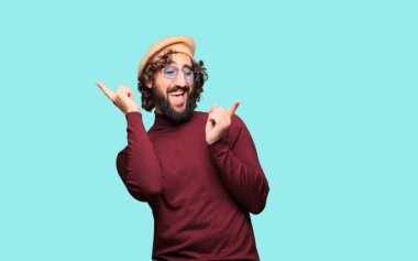 Sanatçı dans bir bere ile Fransız