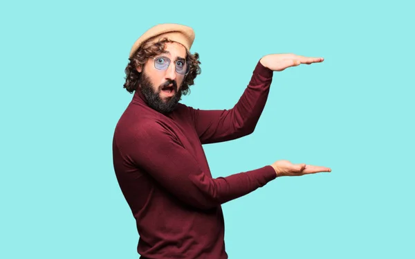 French Artist Beret Pointing — Stock Photo, Image