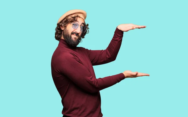 French Artist Beret Pointing — Stock Photo, Image