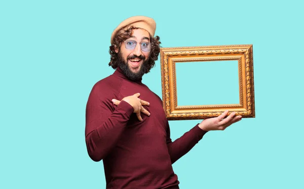 French Artist Beret Baroque Frame — Stock Photo, Image