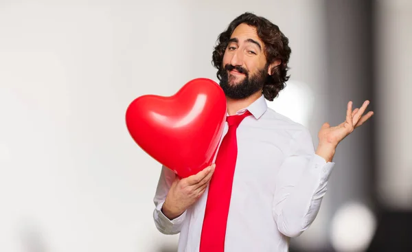 Young Crazy Man Valentines Day Concept — Stock Photo, Image