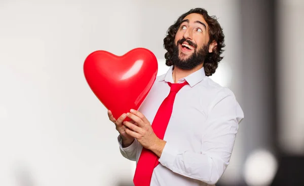 Young Crazy Man Valentines Day Concept — Stock Photo, Image