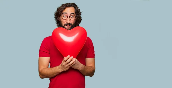 Young Crazy Man Valentines Day Concept — Stock Photo, Image