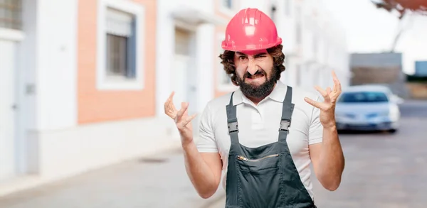 Young Man Worker Loser Pose — Stock Photo, Image