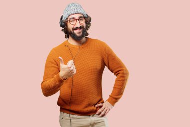 Müzik adam genç sakallı