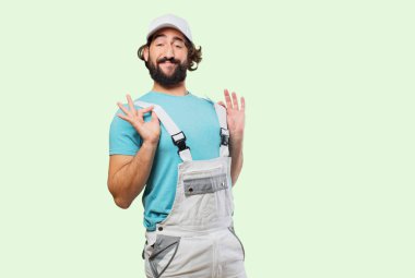 gururlu poz profesyonel ressam