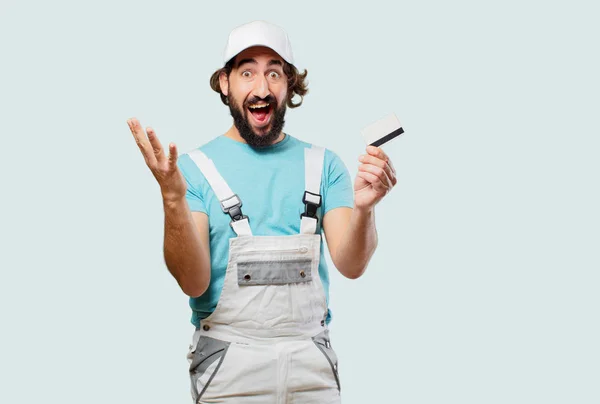 Professional Painter Credit Card — Stock Photo, Image
