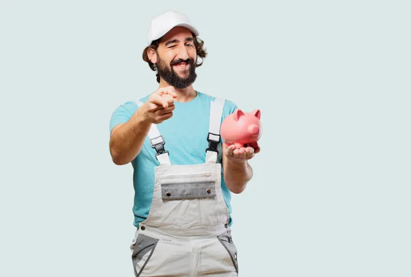 Professional Painter Piggy Bank — Stock Photo, Image