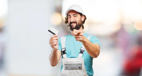 Professional Painter Credit Card — Stock Photo, Image