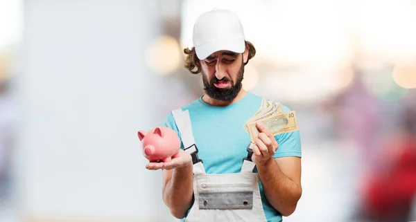 Professional Painter Piggy Bank — Stock Photo, Image