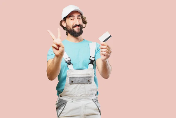 Professional Painter Credit Card — Stock Photo, Image