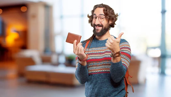 Young Hippie Man Wallet — Stock Photo, Image