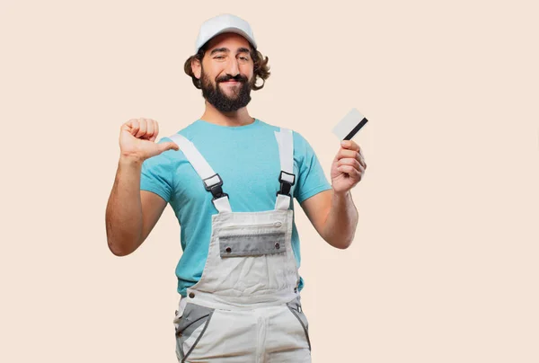 Professional Painter Credit Card — Stock Photo, Image