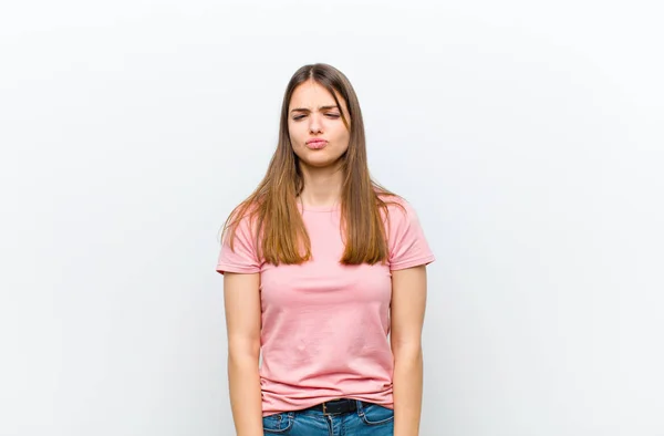 Young Pretty Woman Looking Goofy Funny Silly Cross Eyed Expression — Stock Photo, Image