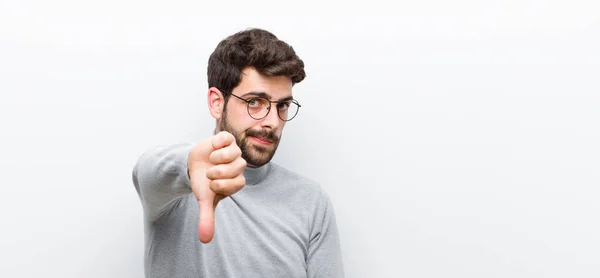 Joven Gerente Hombre Sintiendo Cruz Enojado Molesto Decepcionado Disgustado Mostrando — Foto de Stock