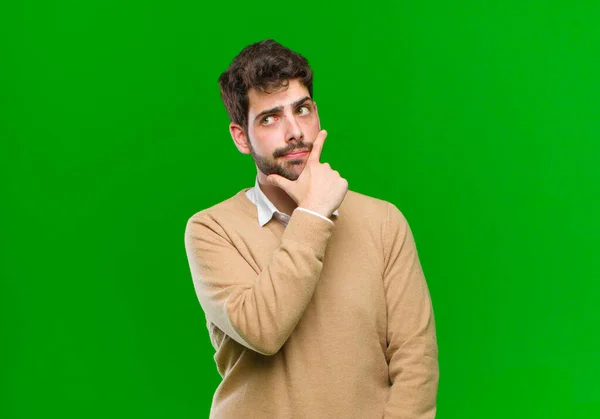 Young Businessman Looking Serious Thoughtful Distrustful One Arm Crossed Hand — Stock Photo, Image