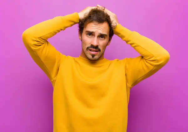 Young Handsome Man Feeling Frustrated Annoyed Sick Tired Failure Fed — Stock Photo, Image