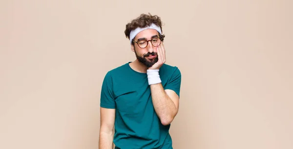 Young Sports Man Expressing Concept Flat Wall Stock Picture