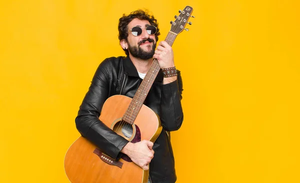 Young Handsome Musician Man Rock Roll Concept — Stock Photo, Image