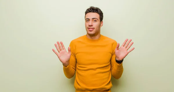 Young Arabian Man Looking Nervous Anxious Concerned Saying Fault Didnt — Stock Photo, Image