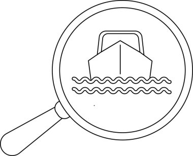 Büyüteç simgesi ve beyaz arkaplan simgesi. Siyah çizgileri var.