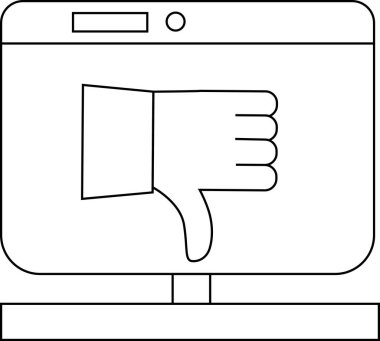 Simge ve dizüstü bilgisayar görüntüleme simgesinden hoşlanmıyorlar. Siyah çizgileri var.