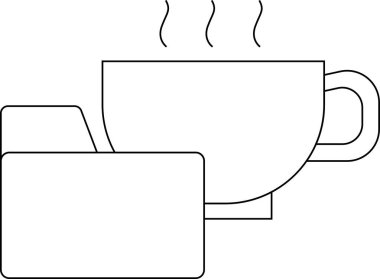 klasör simgesi ve siyah çizgileri olan beyaz arkaplan simgesi.