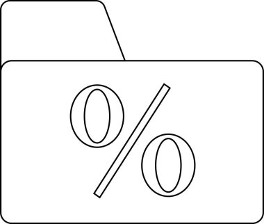 klasör simgesi ve siyah çizgileri olan beyaz arkaplan simgesi.