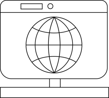 beyaz arkaplanlı simge ve siyah çizgili izleme simgesi